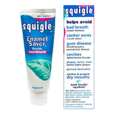 Formule sans SLS du dentifrice Squigle Enamel Saver, douceur buccale.
