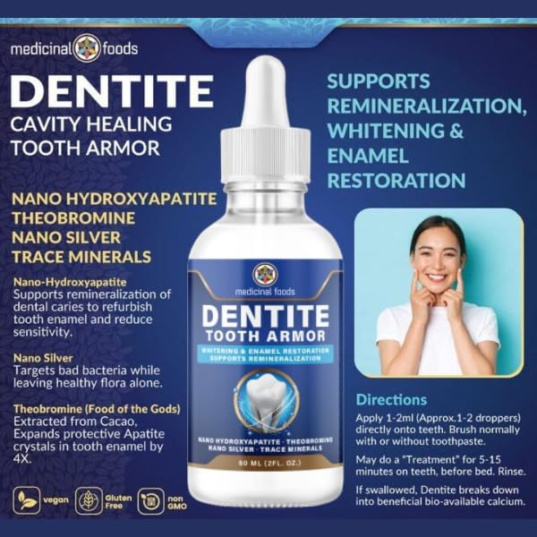Dentite Armure Dentaire Liquide — emballage prêt à l'emploi pour l'usage à domicile.