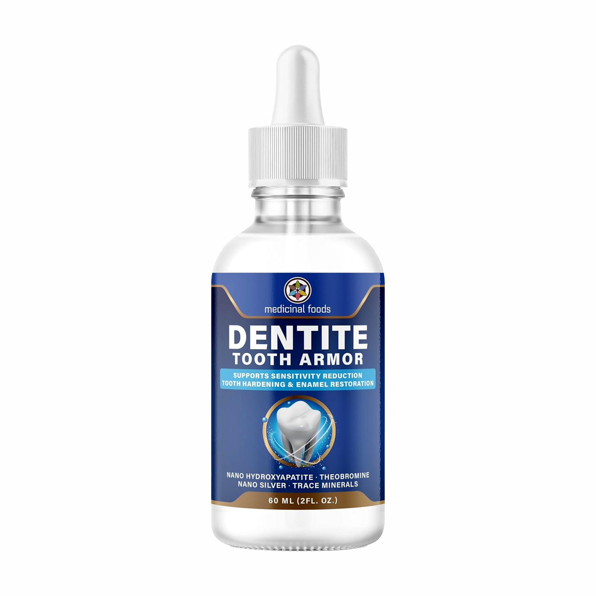 Dentite Armure Dentaire Liquide — flacon et pipette pour reminéralisation potentielle de l'émail.