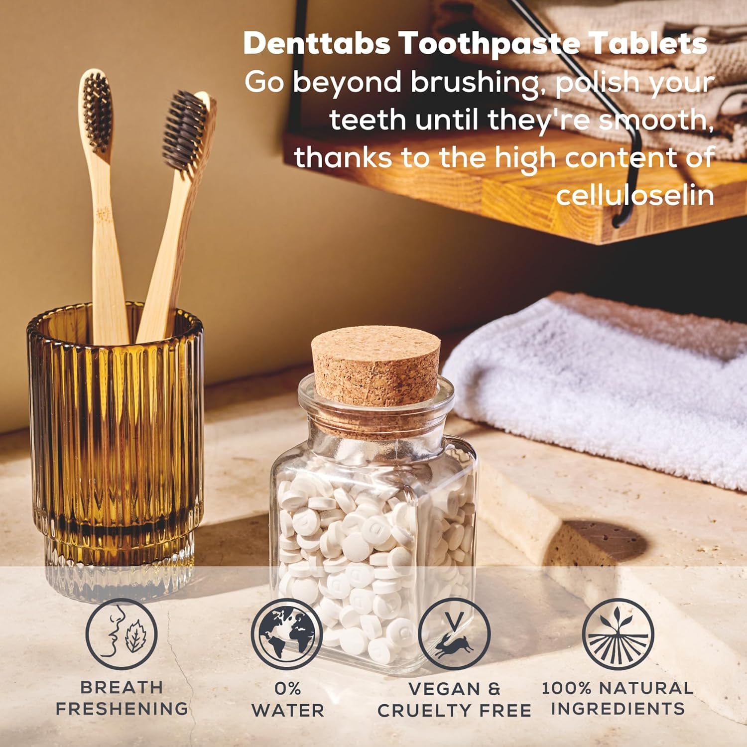 Denttabs hygiène buccale pour adultes, solution pratique.