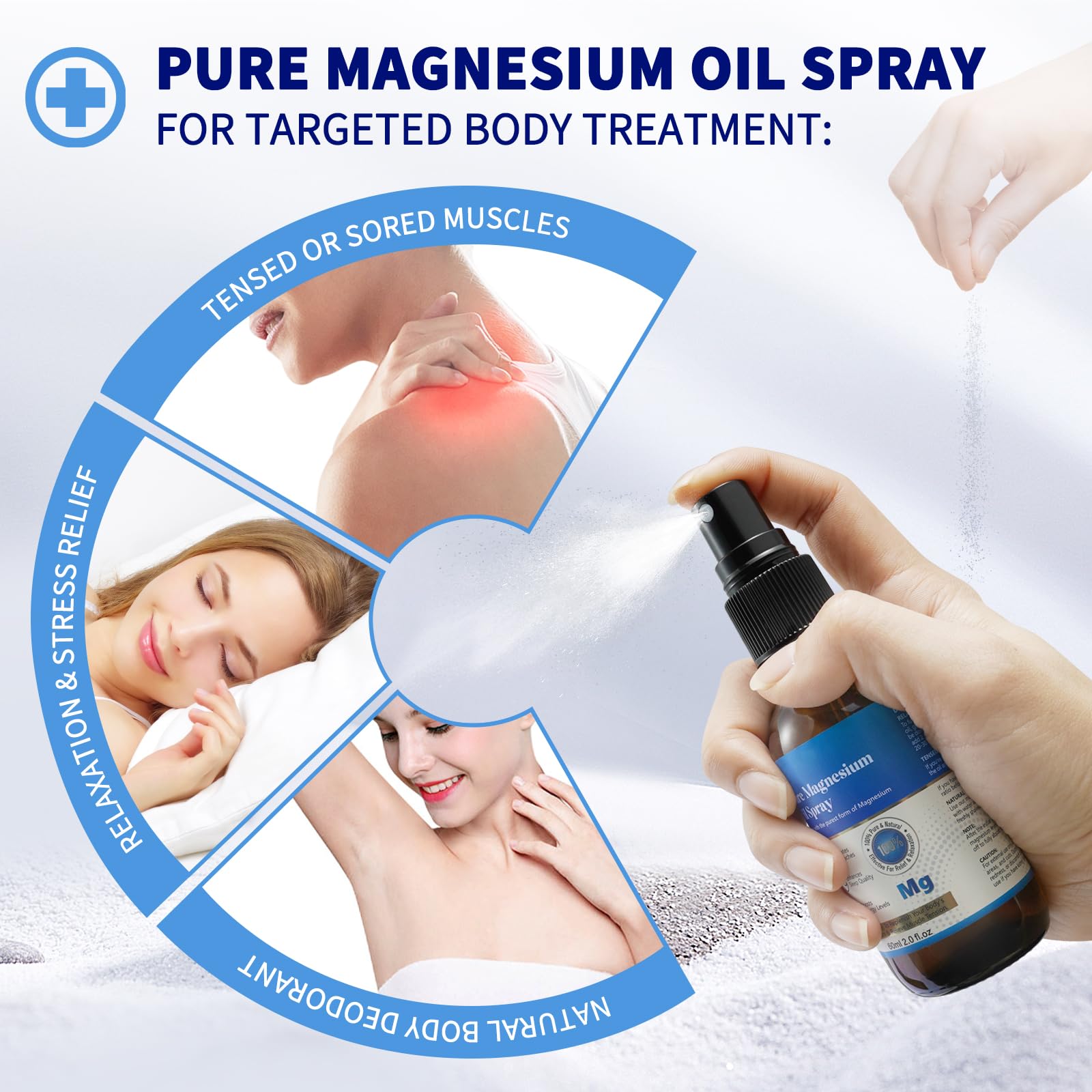 Déodorant naturel à base d huile magnésium spray sans parfum ajouté.