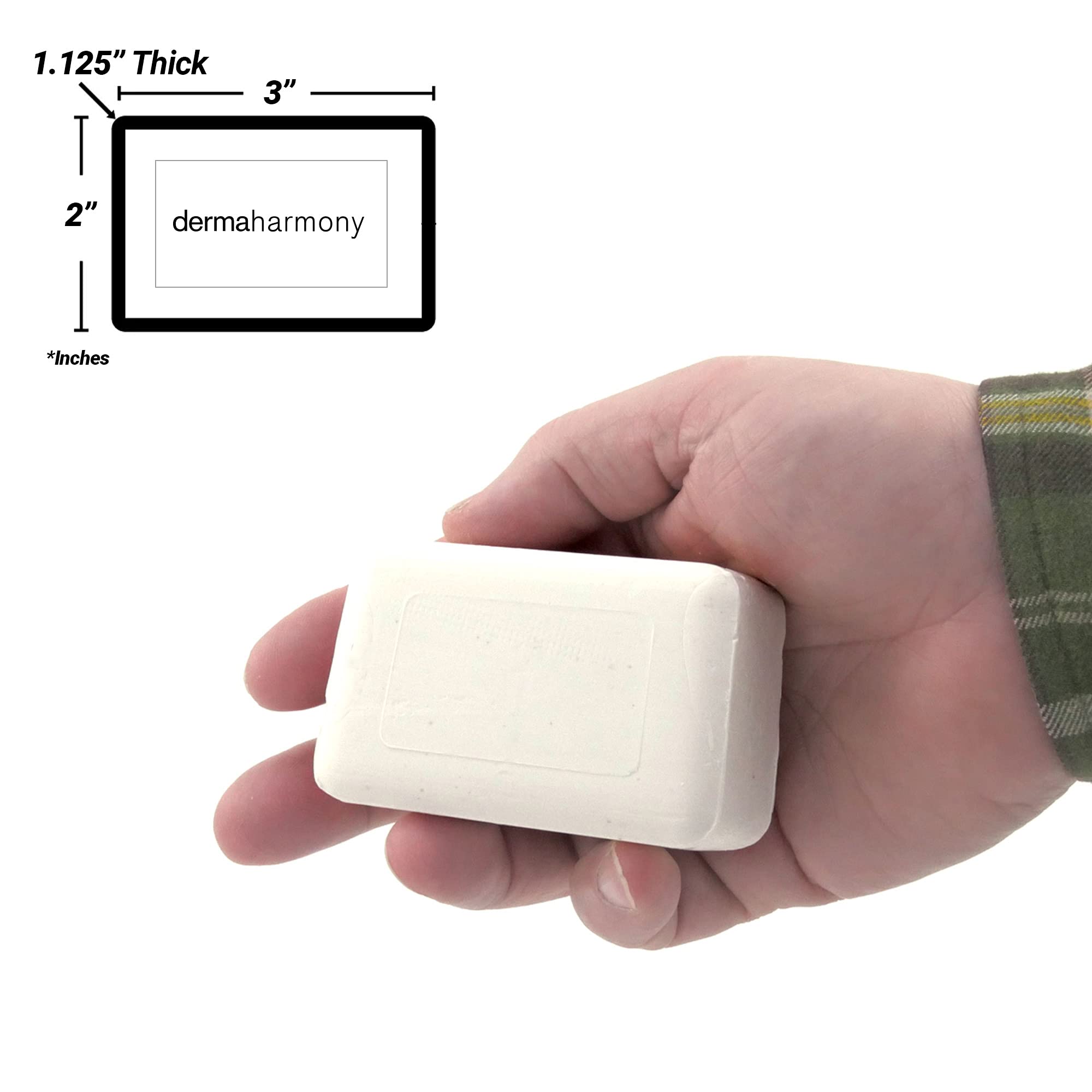 Savon DermaHarmony sans parfum, pratique et quotidien.