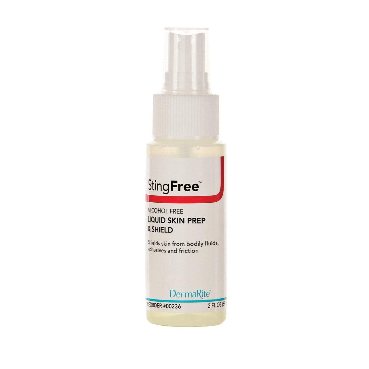 DermaRite StingFree bouteille spray : barrière sans alcool protège la peau.