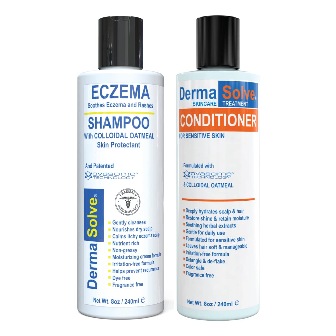 Dermasolve Shampoing Eczéma – bouteille montrant soin doux pour cuir chevelu sensible