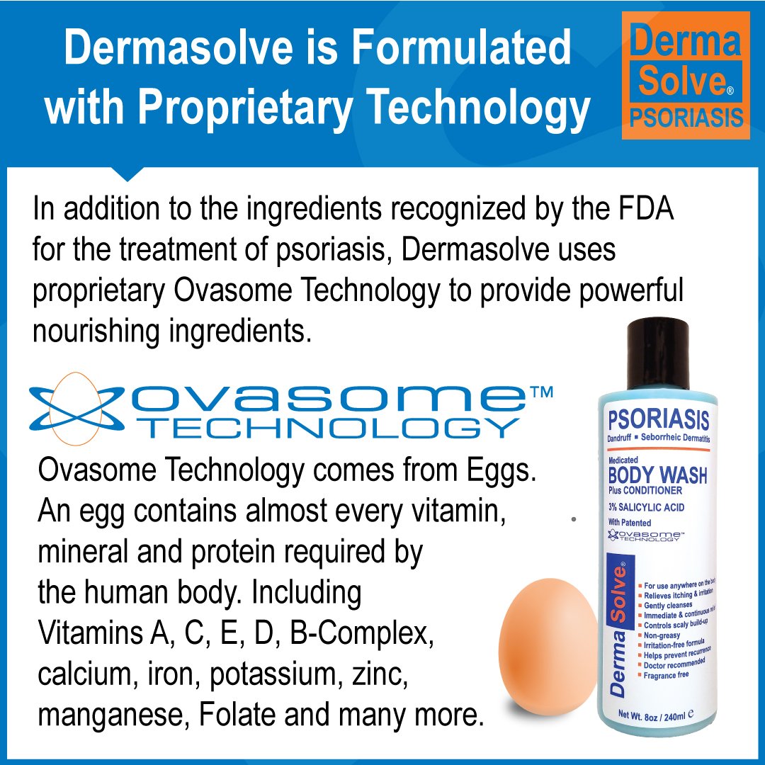 Dermasolve lavage-corps psoriasis Emballage pratique pour la routine quotidienne.