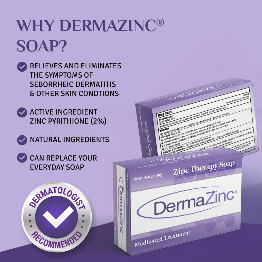 DermaZinc Therapy Soap peau hydratée après lavage et apaisée.