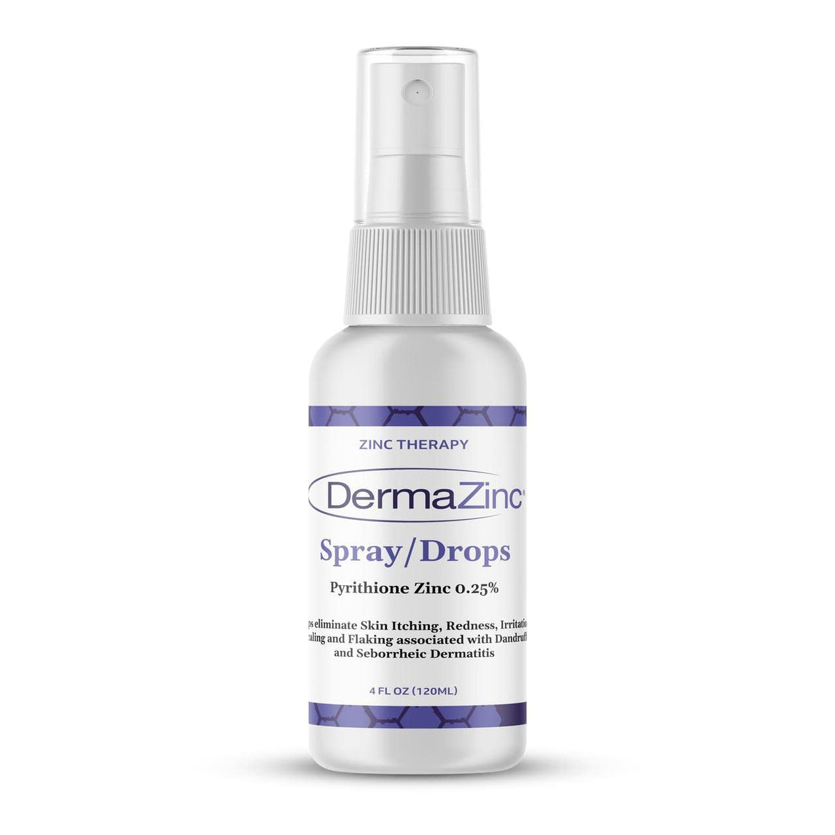 DermaZinc Thérapie : bouteille pulvérisateur, soin ciblé pour peau et cuir chevelu.
