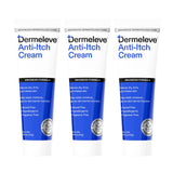 Dermeleve crème anti-démangeaisons sans corticoïdes en bouteille 2oz, soulagement rapide.