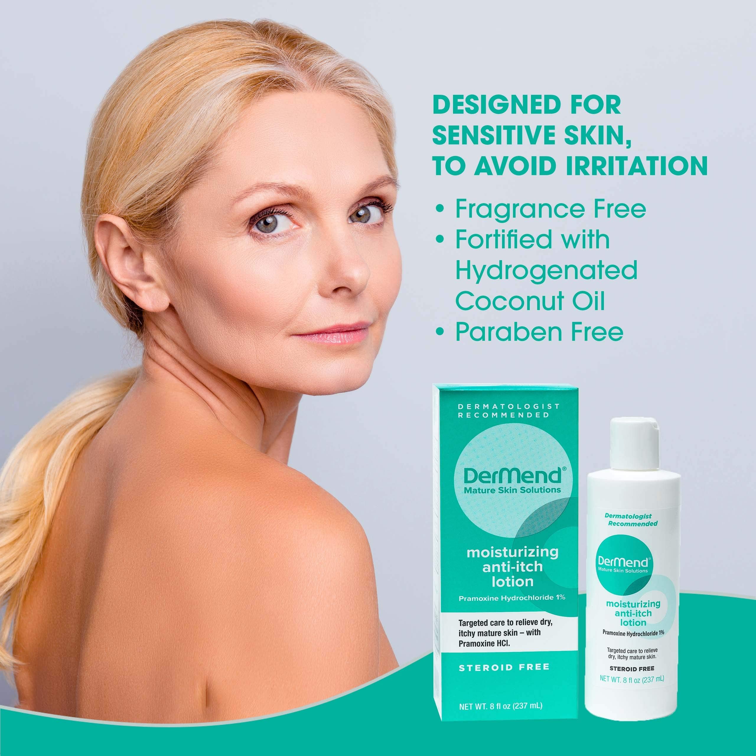 Dermend lotion recommandée par dermatologue, application ciblée sur zones affectées