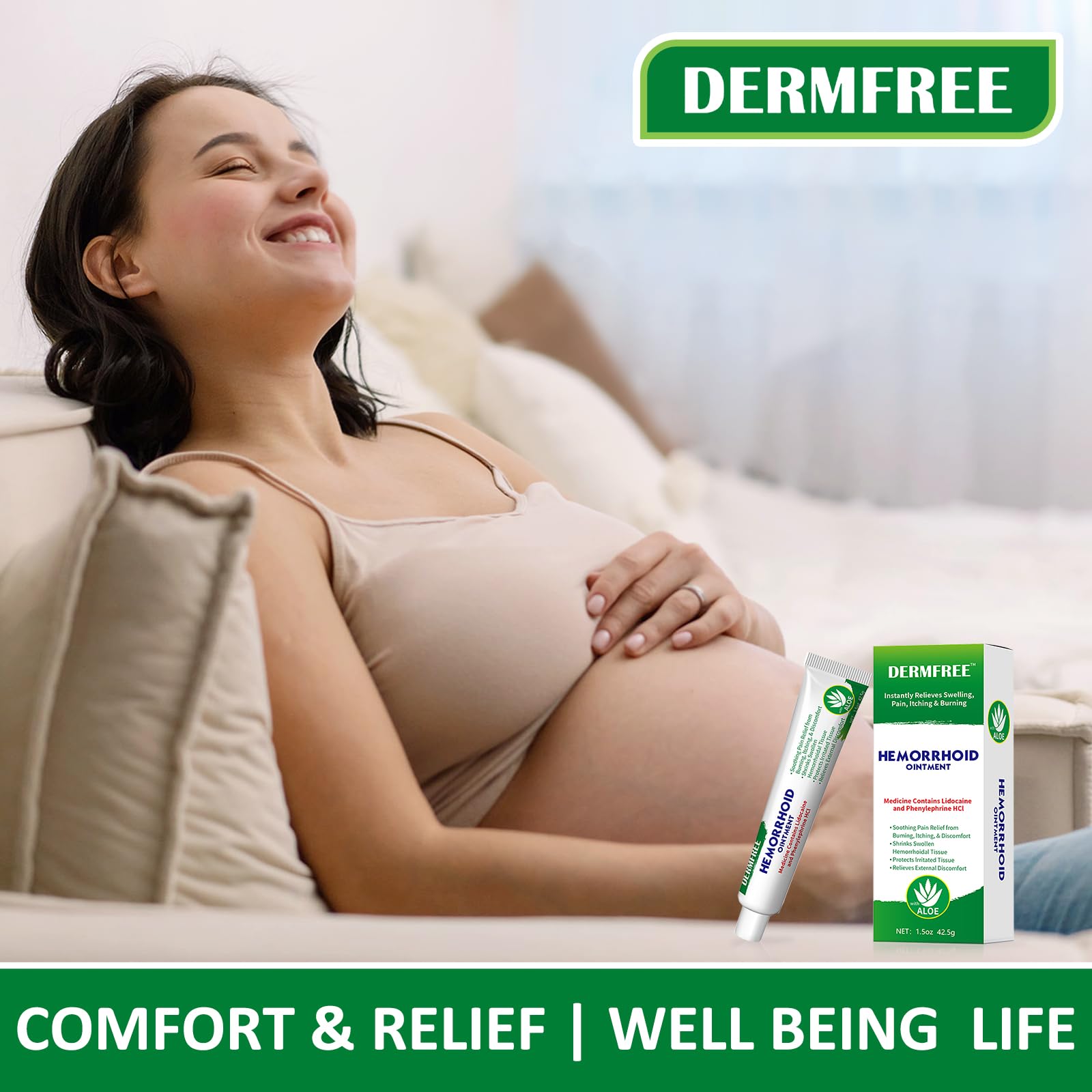 DERMFREE Aloe et Borneol procurent une sensation de fraîcheur apaisante.