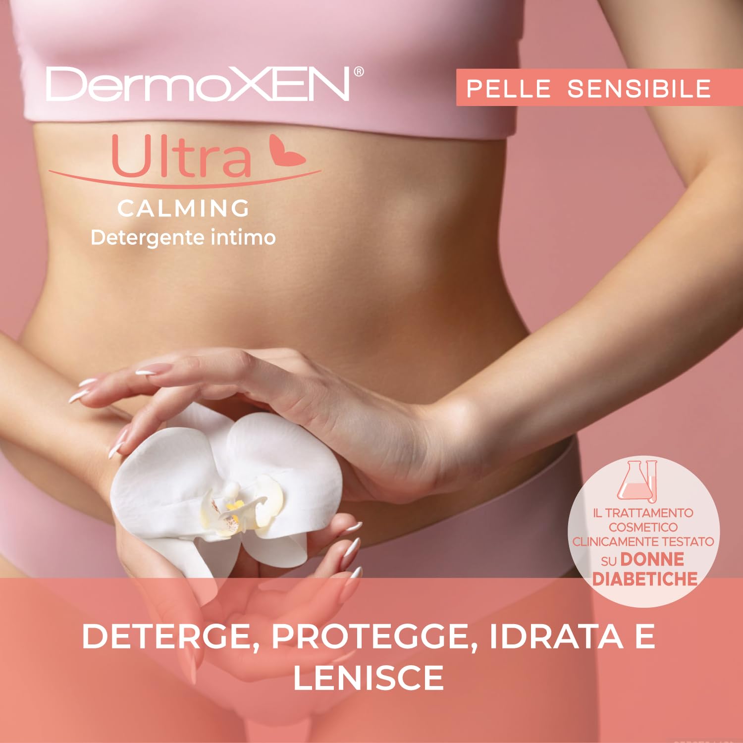 DERMOXEN UltraCalming flacon enrichi en acide hyaluronique pour hydrater délicatement