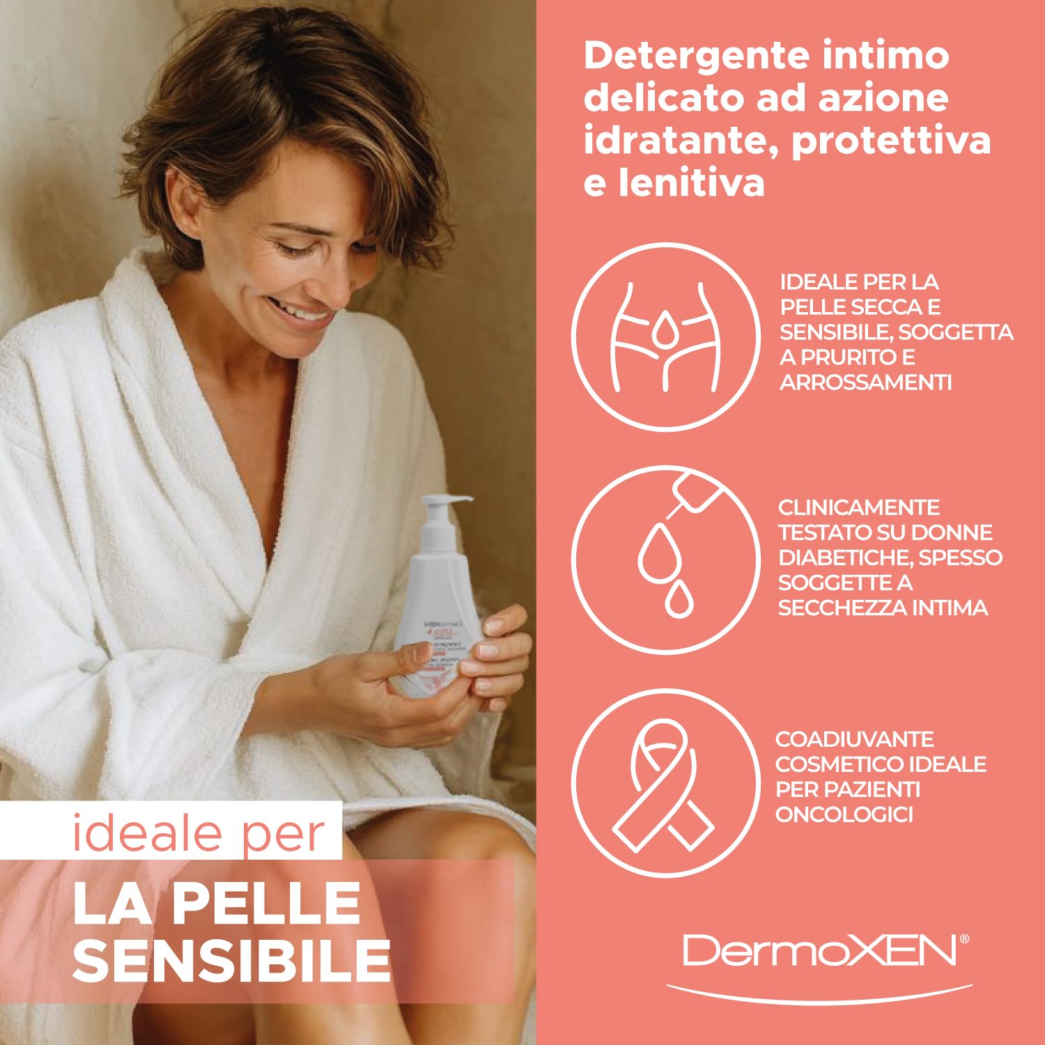DERMOXEN UltraCalming texture douce qui nettoie sans agresser la peau sensible