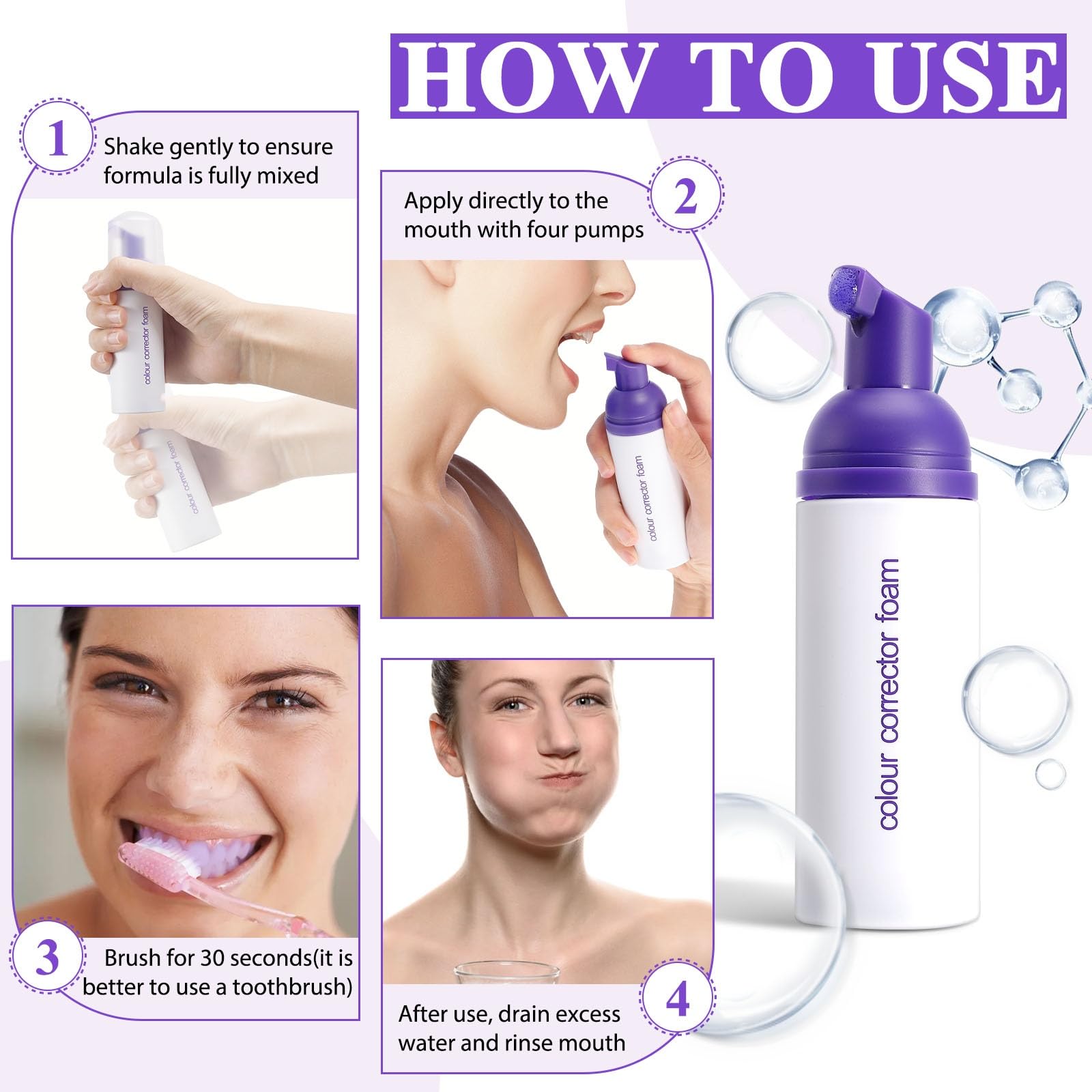 Parfum frais durable Dersoud violet, haleine fraîche qui dure.
