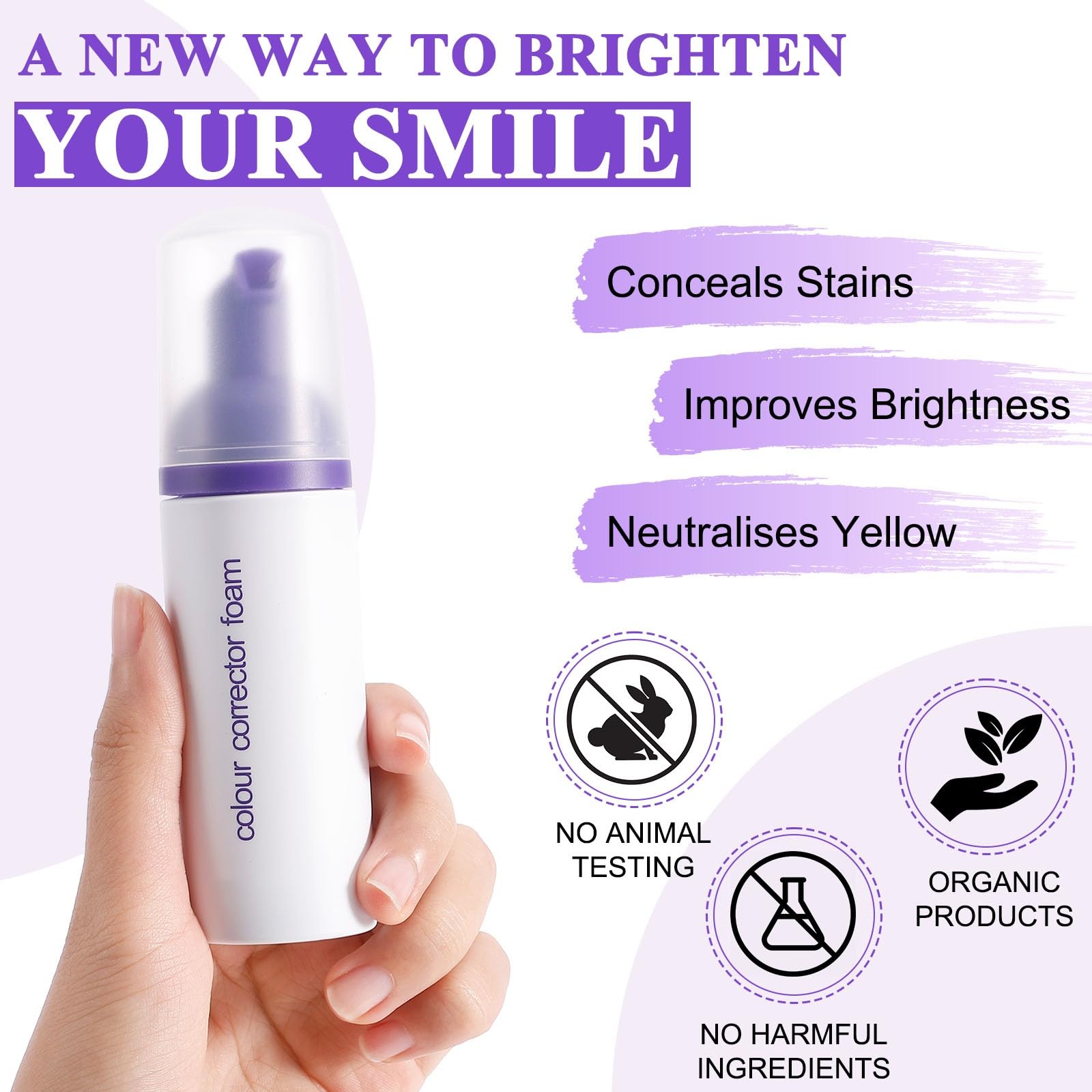 Kit Dersoud blanchiment dents violet, solution pratique pour couleur uniforme.