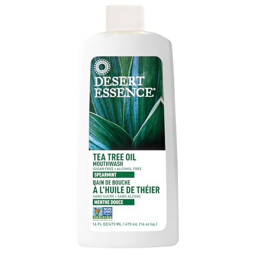 Desert Essence Bain de Bouche sans alcool – soin quotidien doux et sûr.
