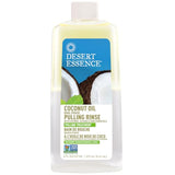 Capuchon-doseur Desert Essence pour une utilisation précise du rinçage coco menthe.