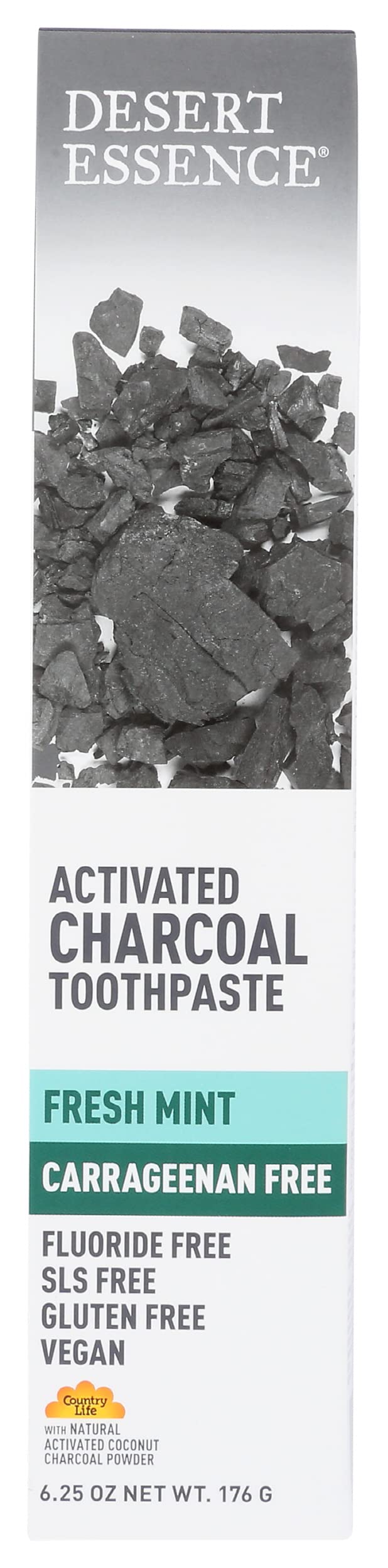 Dentifrice Desert Essence au charbon actif rafraîchit l'haleine et nettoie en douceur