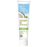 Emballage du dentifrice Desert Essence coco menthe montrant le design soigné