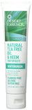 Dentifrice Desert Essence naturel avec huile d'arbre à thé et gaultherie odorante