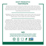 Desert Essence dentifrice prébiotique menthe — inuline et fibre buccale soutiennent la routine.