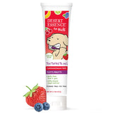 Dentifrice gel Desert Essence Tutti Frutti en flacon pratique pour les brossages jeunes.