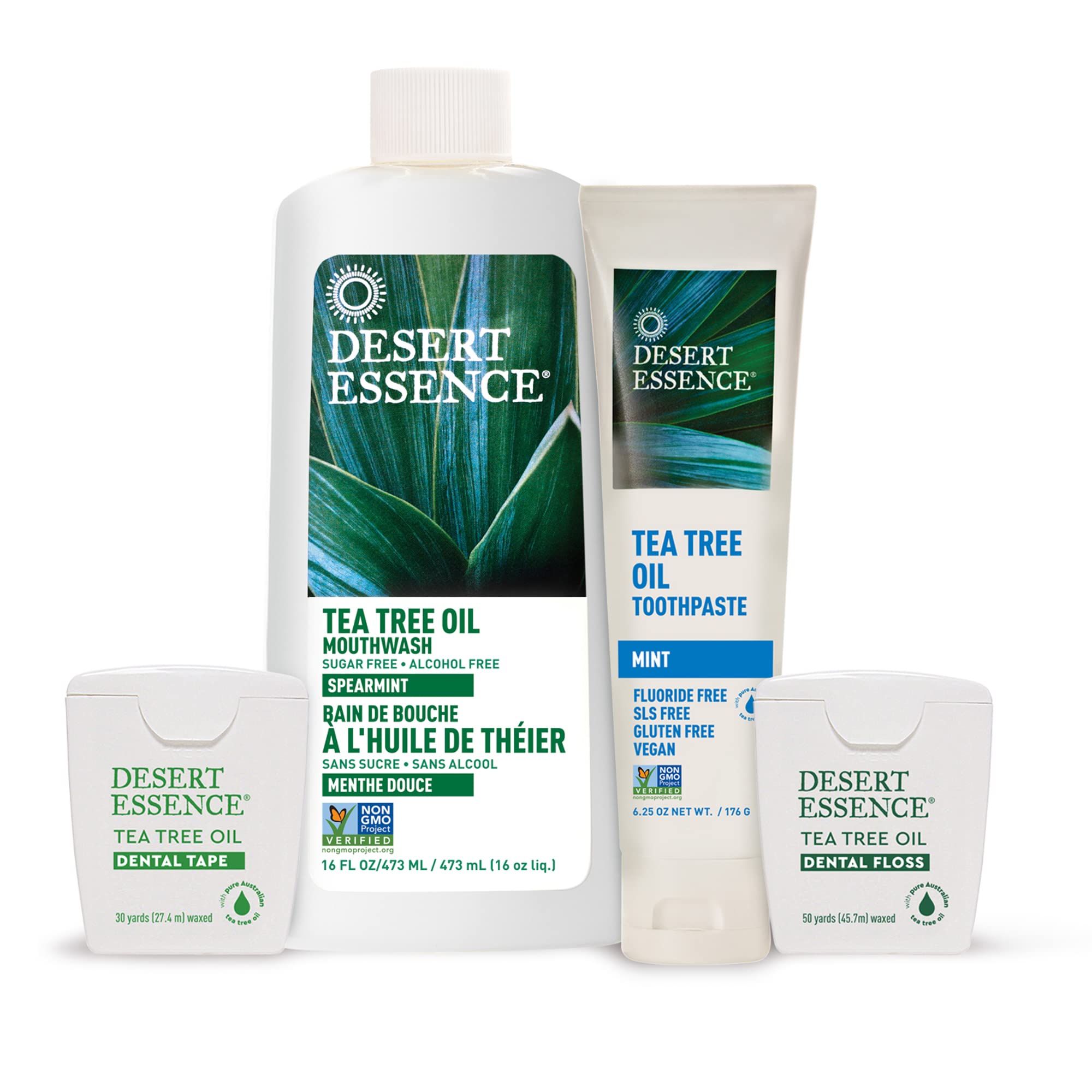 Sensation de fraîcheur durable, Desert Essence, sourire plus frais après le brossage.