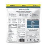 Emballage vanille Designer Egg indique 24 g de protéine par portion.