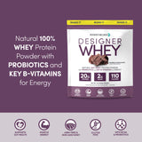 Designer Whey – verre révélant une texture lisse et agréable à boire.