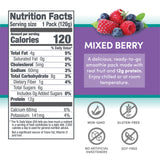 Goût fruits rouges intenses et naturels, Designer Wellness Protein Smoothie pour collation gourmande.