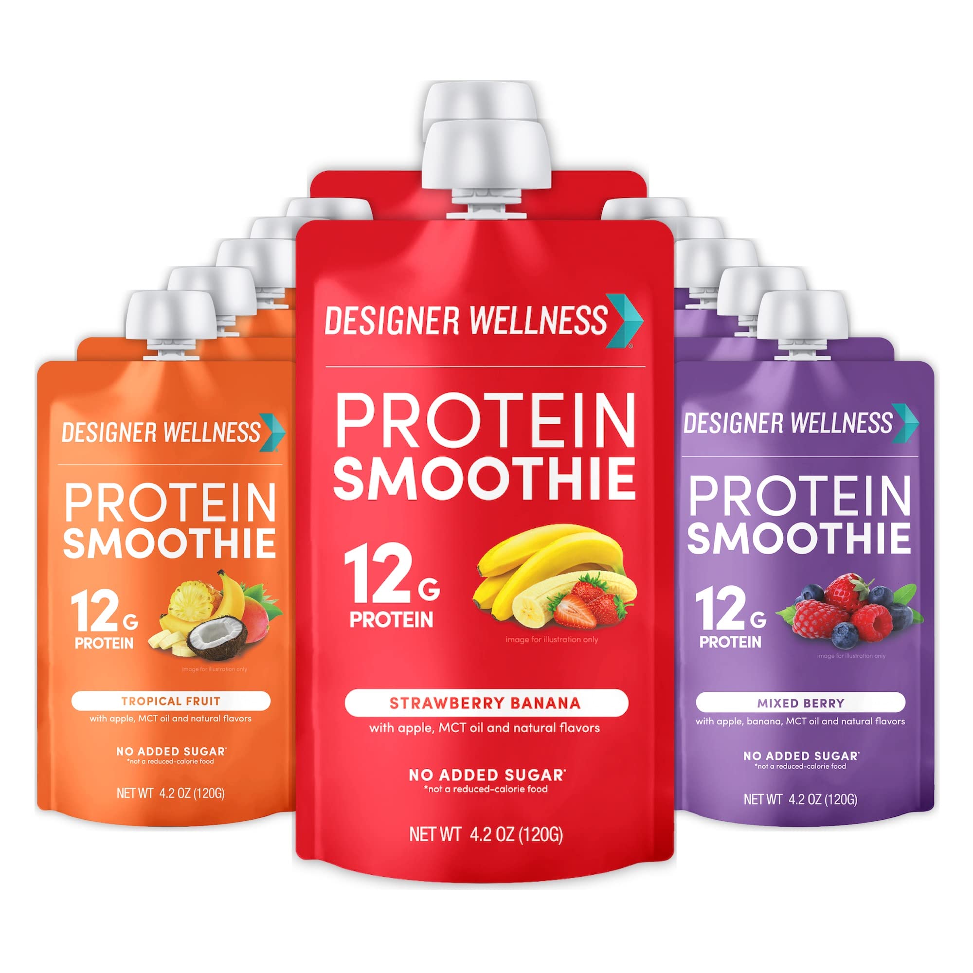 Designer Wellness Smoothie emballage varié prêt à emporter pour 12 portions