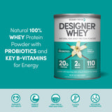 Designer Wellness Whey scoop protéine naturelle, préparation rapide et pratique.