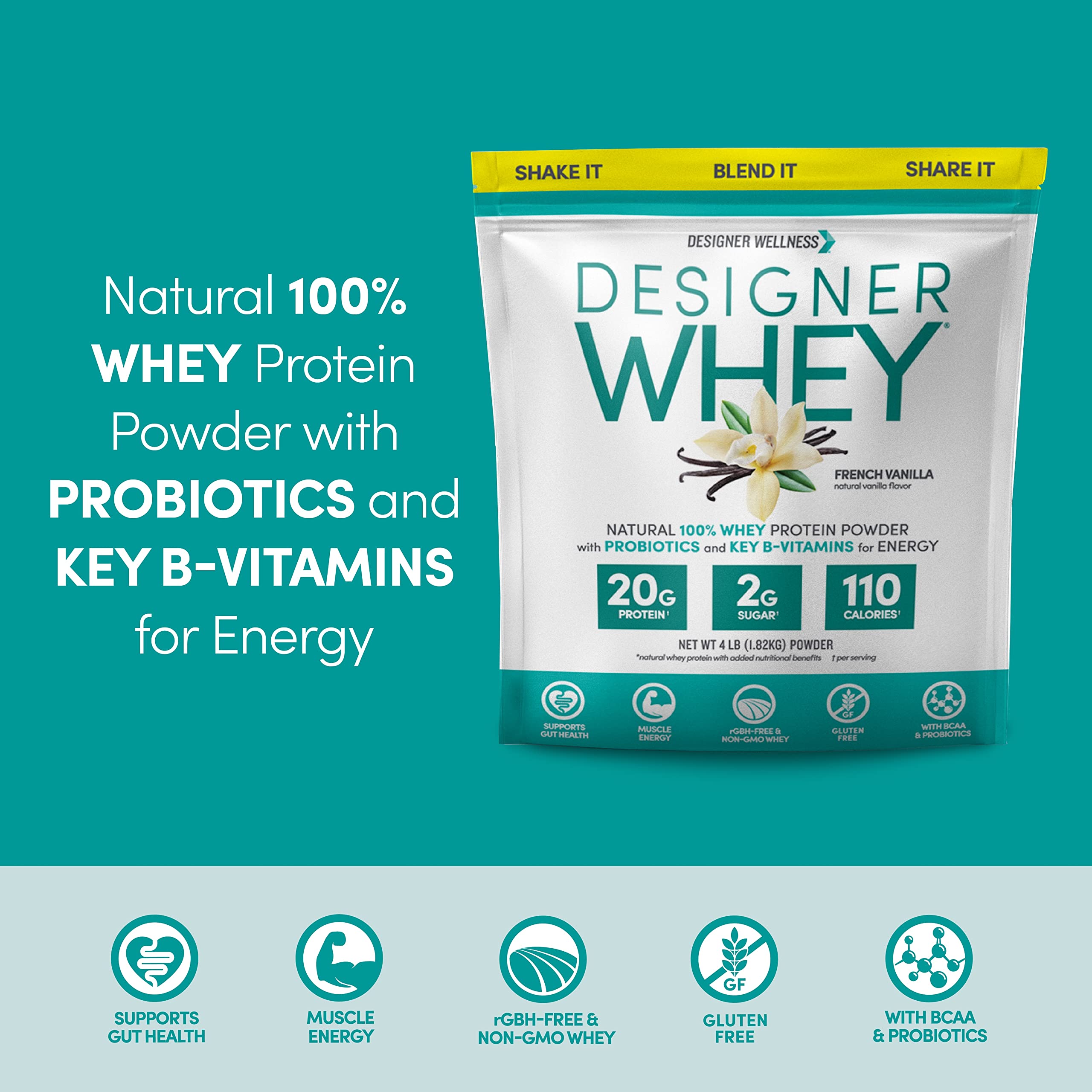 Bonnet énergisant avec vitamines B et Designer Whey pour démarrer la journée