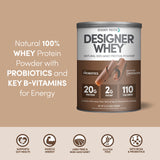 Designer Whey : shake chocolat gourmet, boisson protéinée savoureuse.