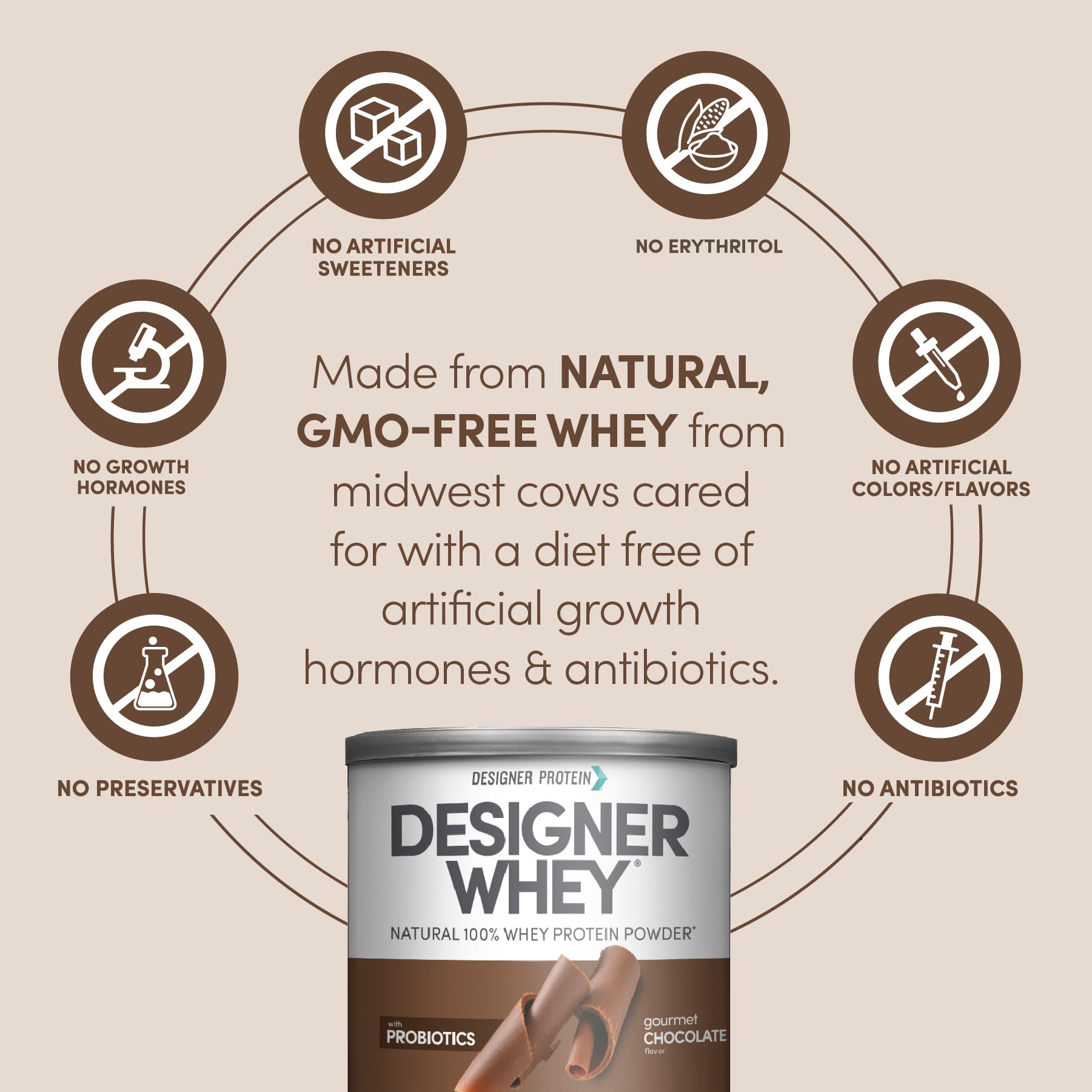 Designer Whey : verre de shake chocolat prêt à être dégusté après l’effort.