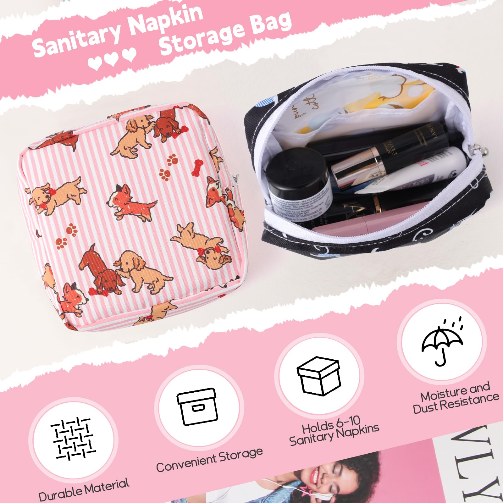 Poche compacte Desing Wish, facile à glisser dans sac à main.