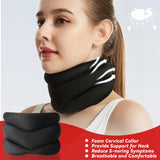 Deternuity support cou avec mousse douce s'ajuste au cou pour un maintien personnalisé.