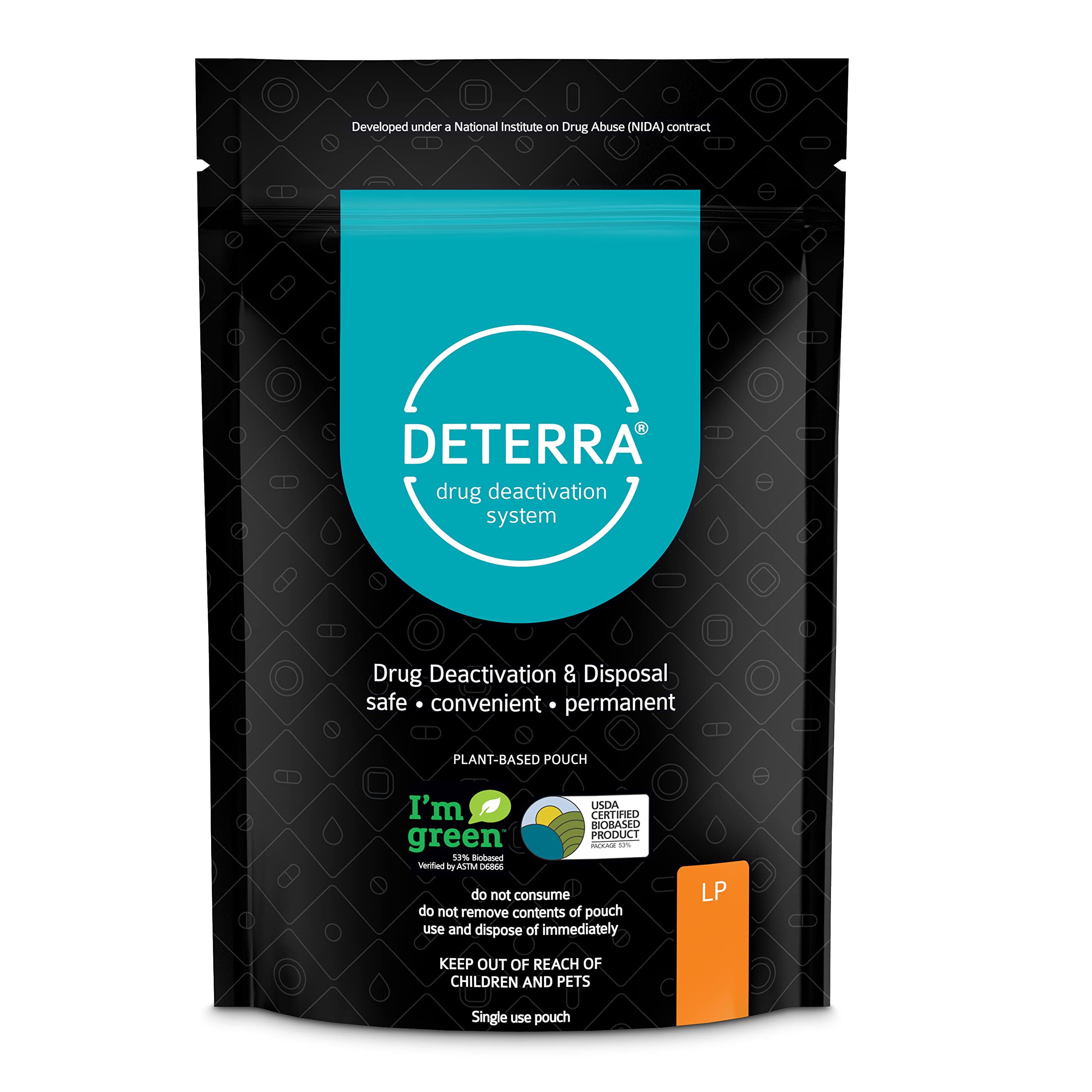 Deterra-LP désactivation pilules et patches, solution pratique et propre.