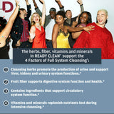 Detoxify Ready Clean Tropical – Liste d’ingrédients visible et transparente.