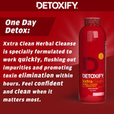 Detoxify Xxtra Clean bouchon en gros-plan et ouverture facile.