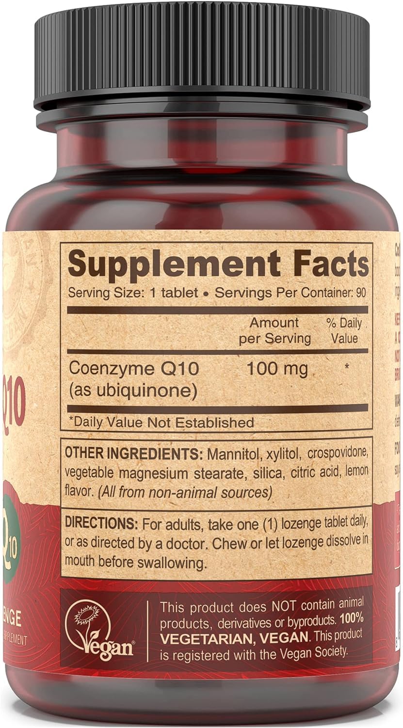 Pastilles lisses DEVA Q10, faciles à mâcher pour un usage quotidien.