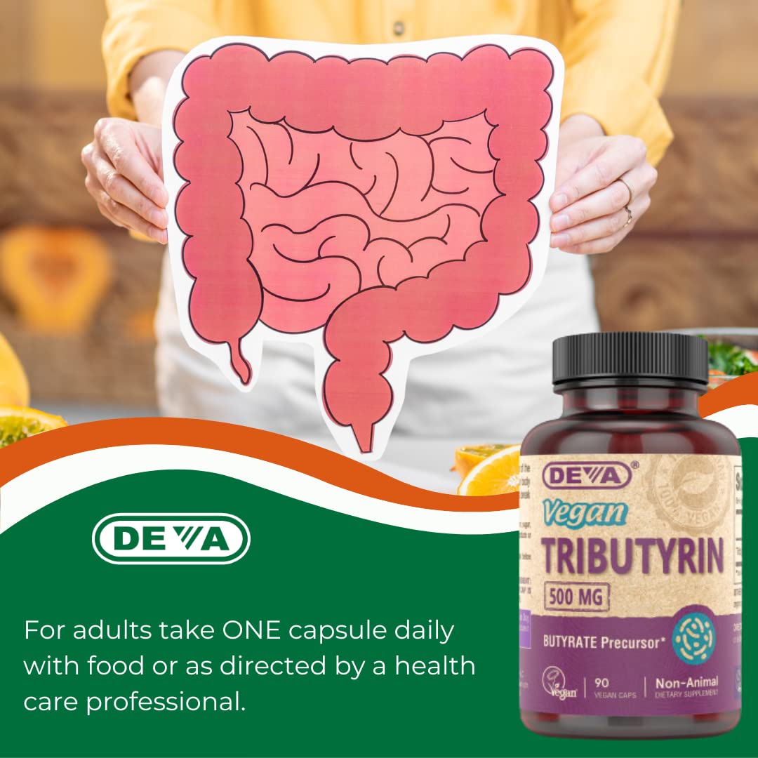DEVA Tributyrin – Certifiée vegan: produit 100% végétal par Vegan Society.