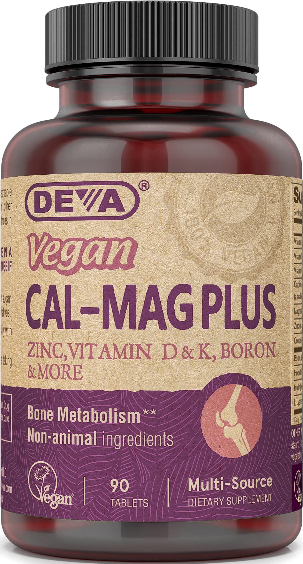 Bouteille DEVA Cal-Mag-Plus, pratique pour une supplémentation quotidienne.