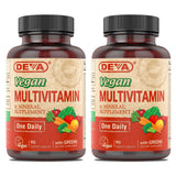 DEVA Vegan Multivitamine en boîte, soutien quotidien des besoins nutritionnels.