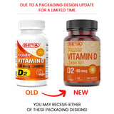 DEVA Vitamine D2 2400 UI — bouteille pratique pour usage quotidien