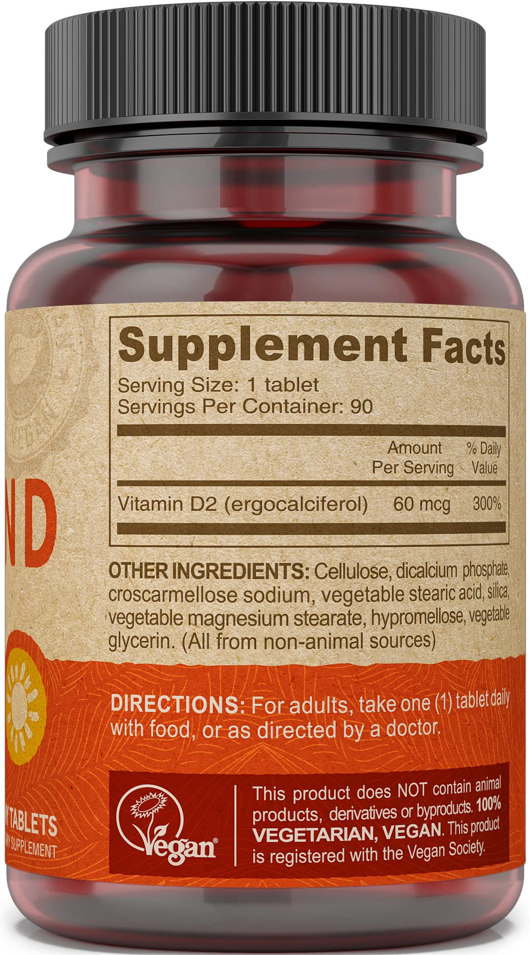 DEVA vitamine D2 comprimés 800 UI, faciles à avaler.