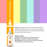 Devinez Sacral Chakra Huile, ingrédients fenouil et cardamome enveloppants.