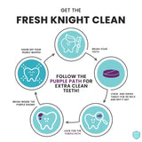 Devoilement plaque dentaire violet Fresh Knight version visuelle