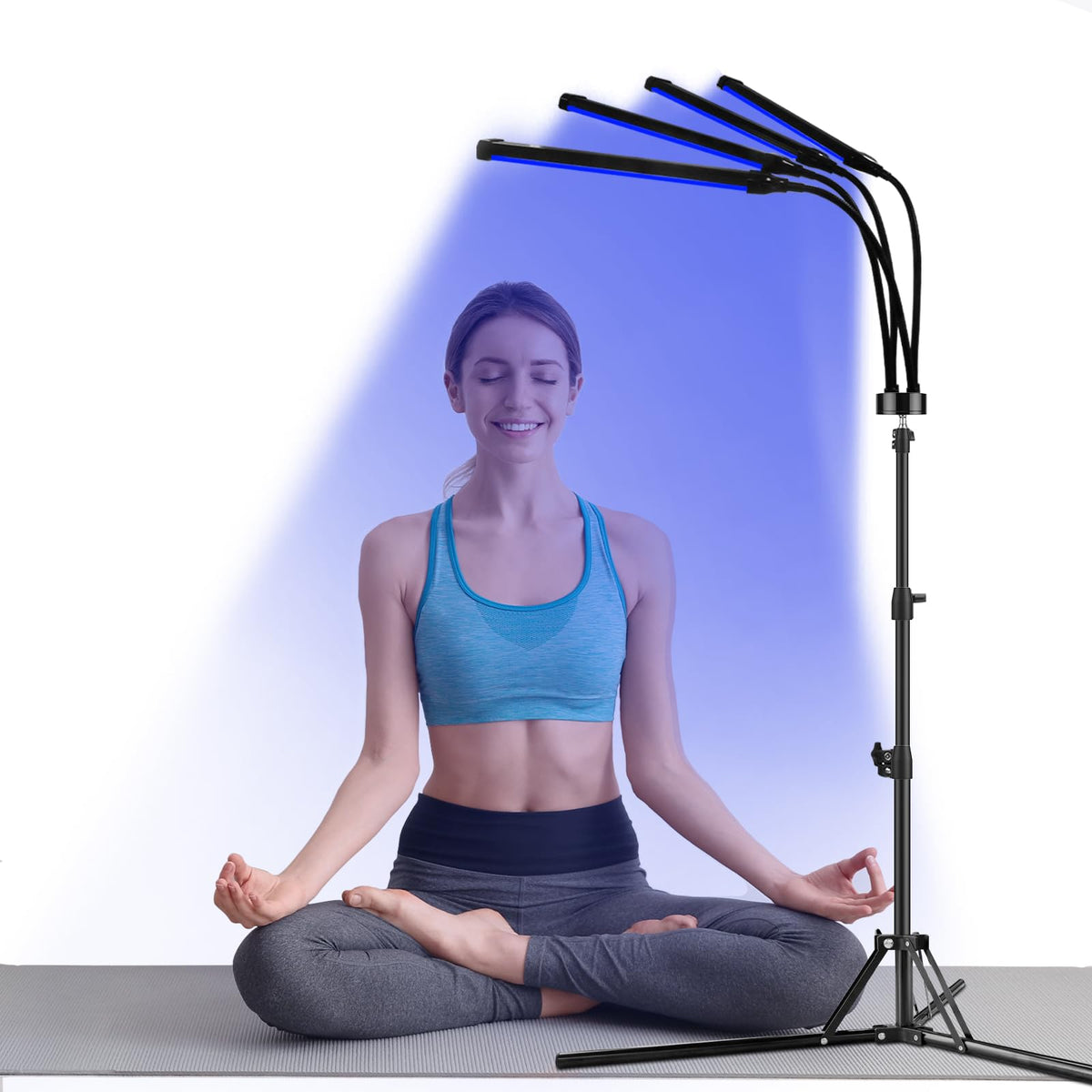 Devowellte lampe therapie rouge bleue 3-en-1 avec tripod pour usage a domicile