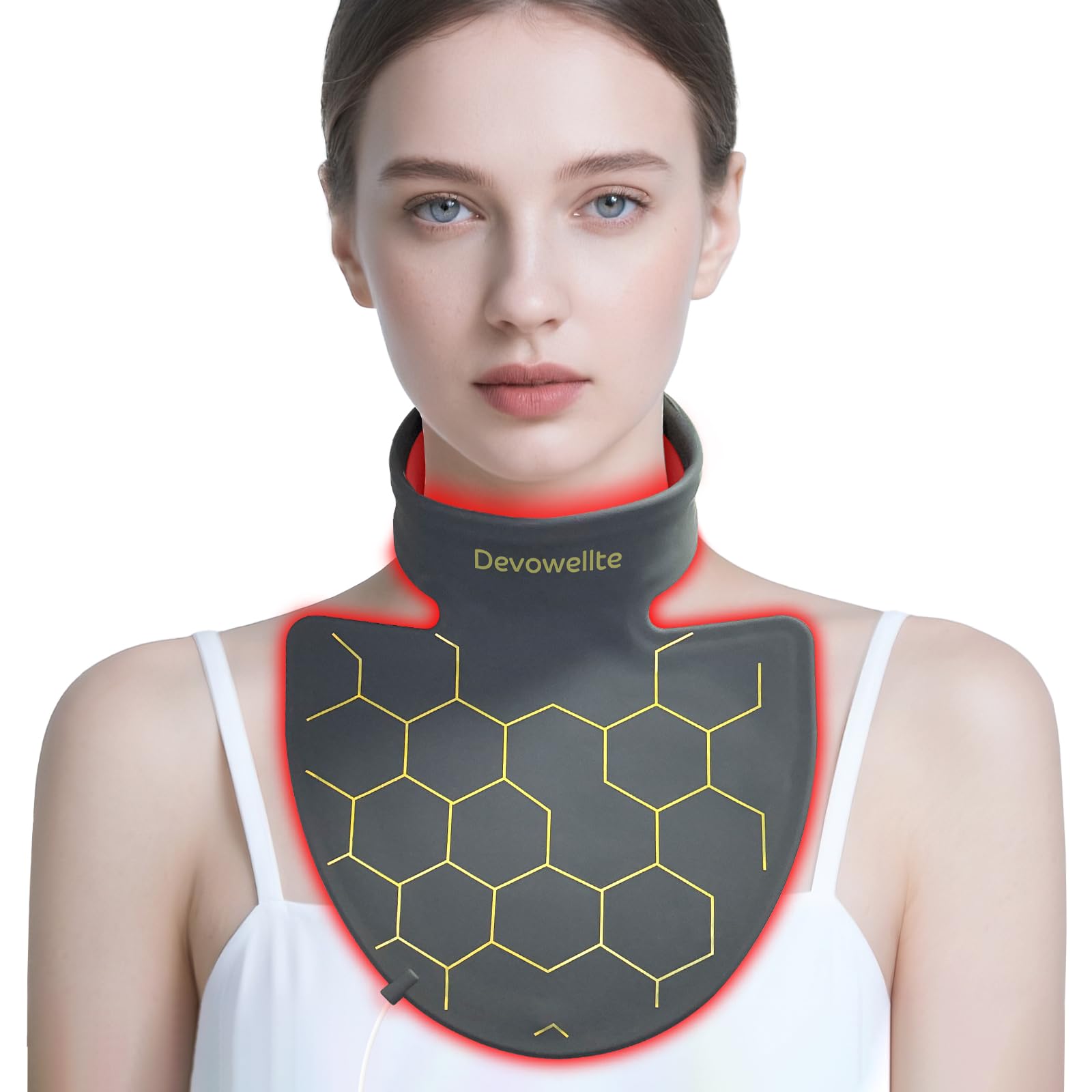 Devowellte Lumière rouge pour le cou et décolleté, utilisation spa à domicile