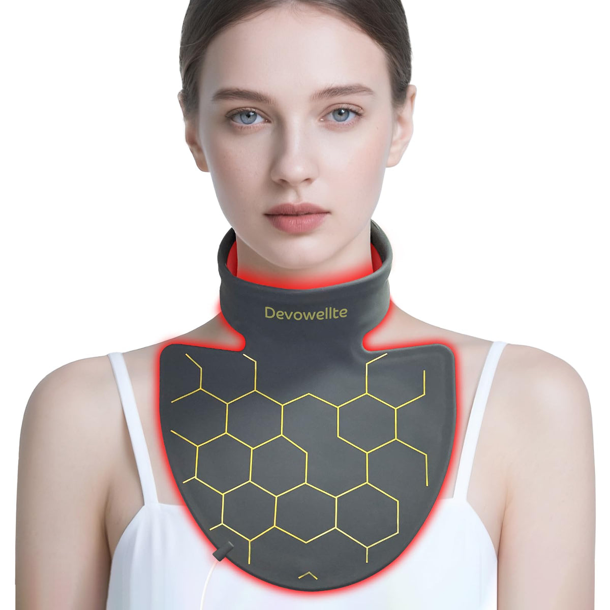 Devowellte Lumière rouge pour le cou et décolleté, utilisation spa à domicile
